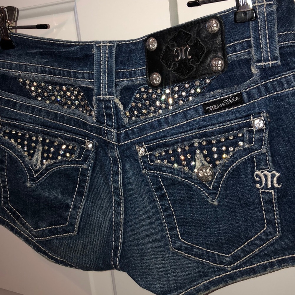 Miss Me Shorts, 27, Winged Rhinestones